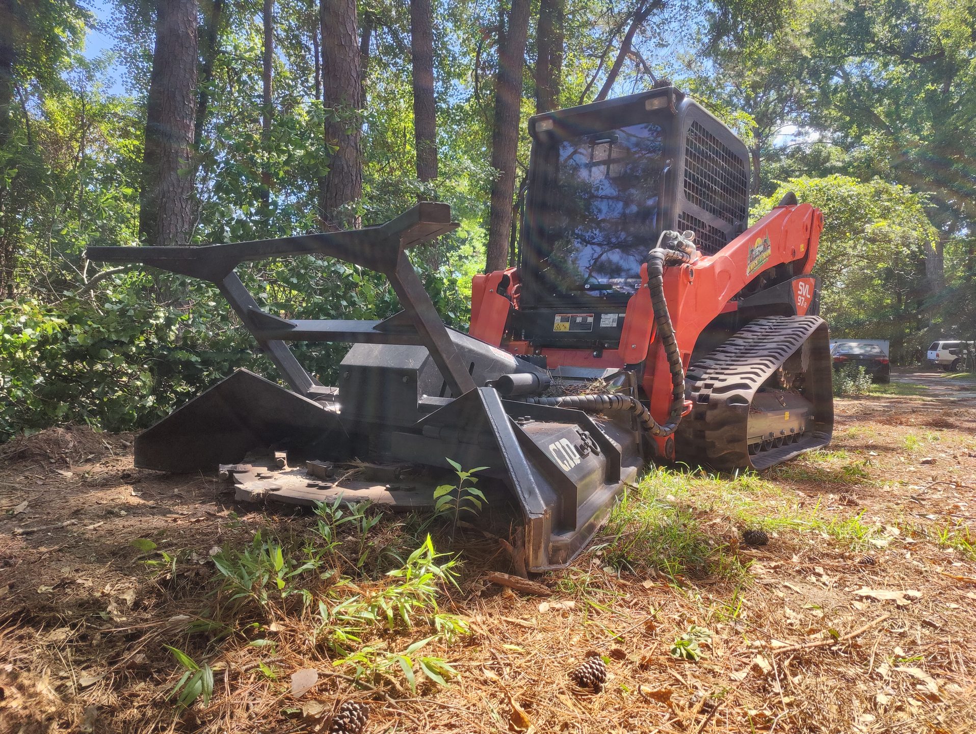 ClearThisLand forestry mulcher on a cleared North Carolina lot